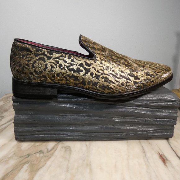 NICE! Men's Enzo Romeo Stylish Formal or Casual Gold Loafers Slip On 8(M) US - Picture 10 of 12